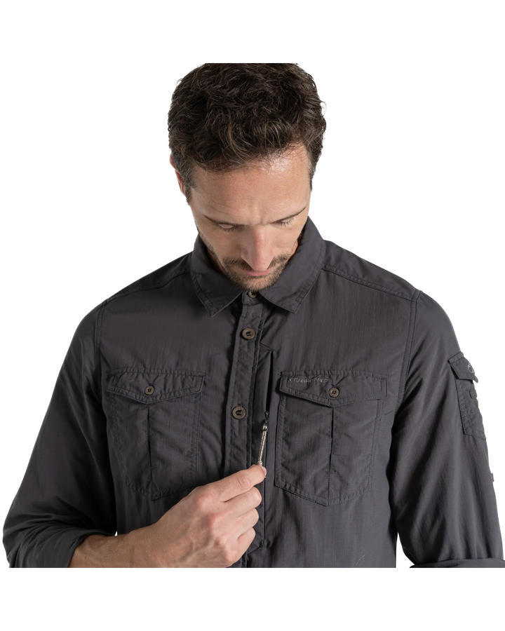 Craghoppers Men's NosiLife Adventure III Long Sleeve Insect Repellent Shirt
