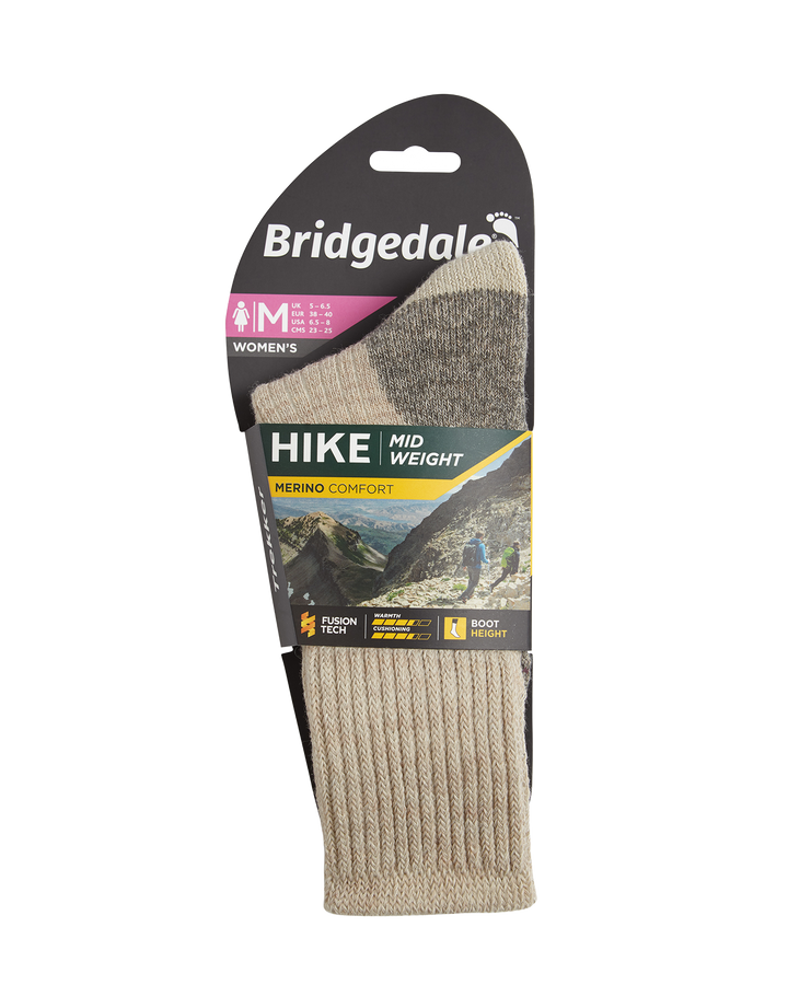 Bridgedale Women's Hike Midweight Merino Comfort Socks
