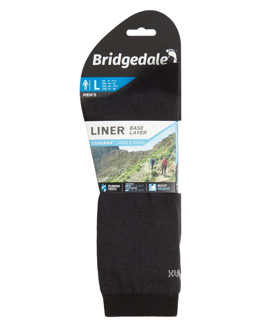 Bridgedale Men's Base Layer Coolmax® Liner Twin Pack Socks