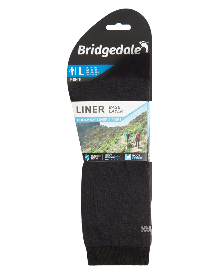 Bridgedale Men's Base Layer Coolmax® Liner Twin Pack Socks