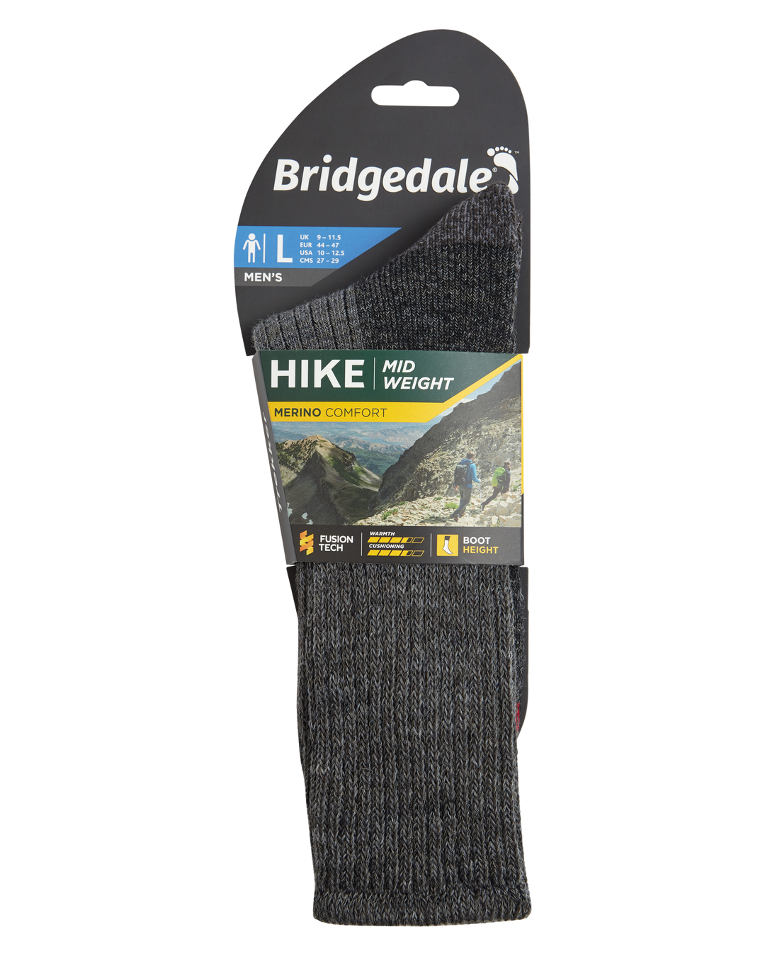 Bridgedale Men's Hike Midweight Merino Comfort Socks