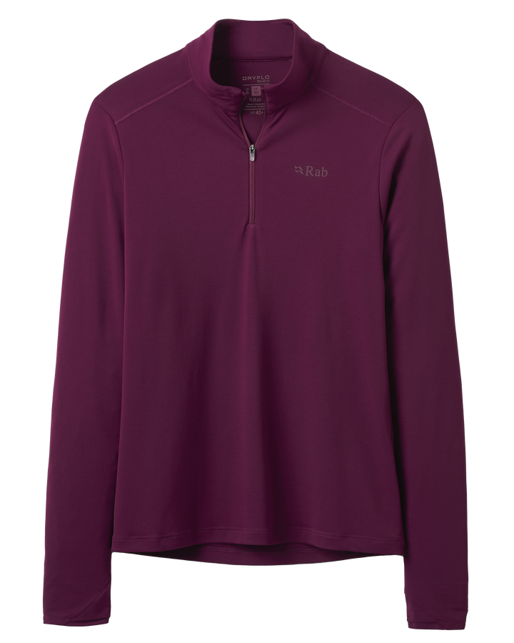 Rab Women's Force Long Sleeve Baselayer Zip Top