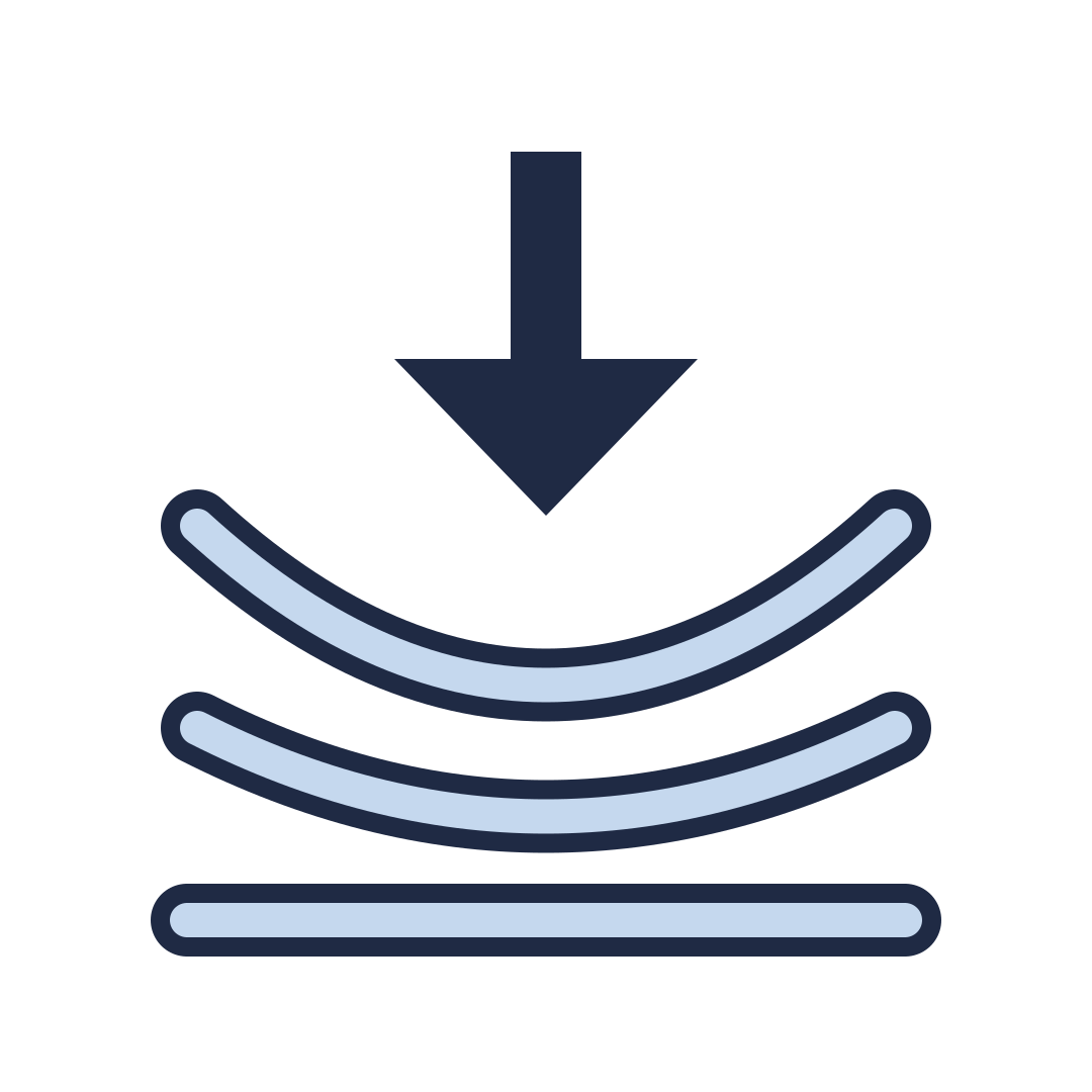 Zoned padding cushions high-impact areas
